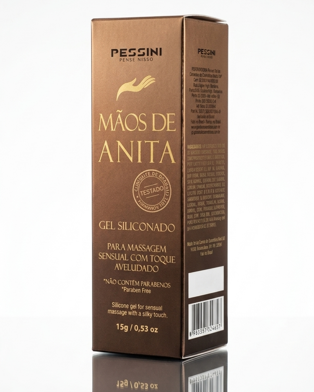 GEL SILICONADO PARA MASSAGEM COM TOQUE AVELUDADO MÃOS DE ANITA 15G PESSINI