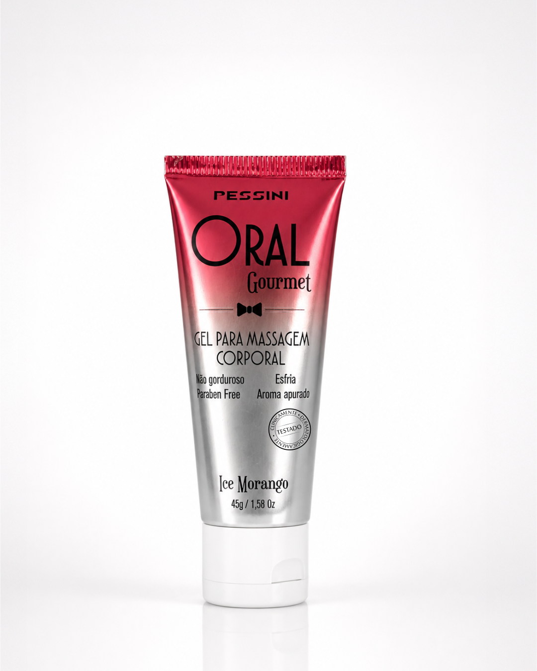 ORAL GOURMET GEL BEIJÁVEL QUE ESFRIA DE ICE MORANGO 45G PESSINI