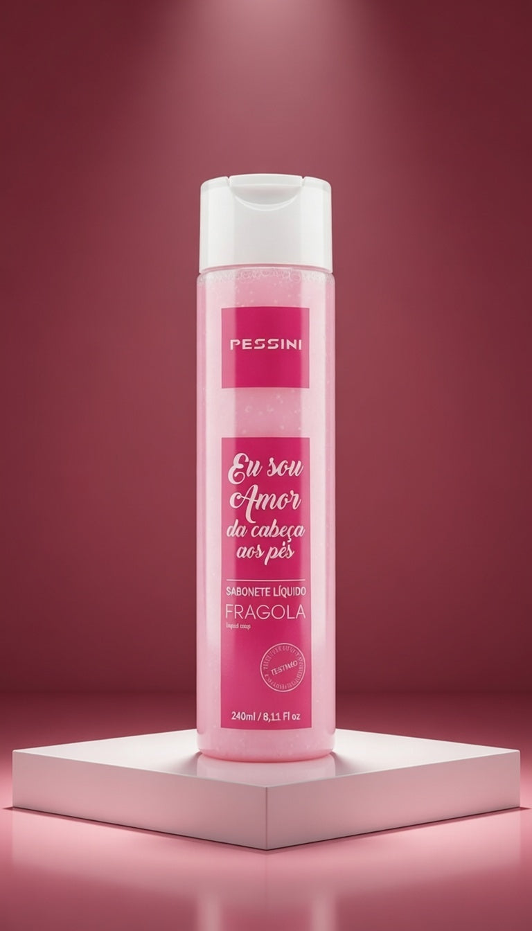 SABONETE LÍQUIDO FRAGOLA MORANGO 240ML PESSINI